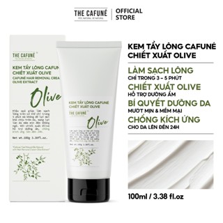 Kem Tẩy Lông Cafuné Chiết Xuất Olive An Toàn Cho Vùng Kín, Bikini, Chân, Tay, Nách, Bụng, Ngực 100ml