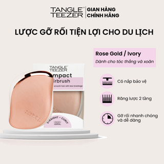 Lược gỡ rối Tangle Teezer Compact Styler - Rose Gold/Ivory, size du lịch