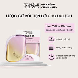 Lược gỡ rối Tangle Teezer Compact Styler - Lilac Yellow Chrome, size du lịch
