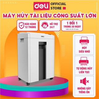 Máy Hủy Tài Liệu DELI E9952 Công Suất Lớn Cao Cấp Hủy Giấy Tờ Card CD Cho Doanh Nghiệp, Văn Phòng