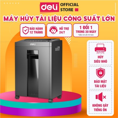Máy Hủy Tài Liệu Deli ET054 Công Suất Lớn Cao Cấp Máy Hủy Giấy Tờ Card CD Cho Doanh Nghiệp Văn Phòng