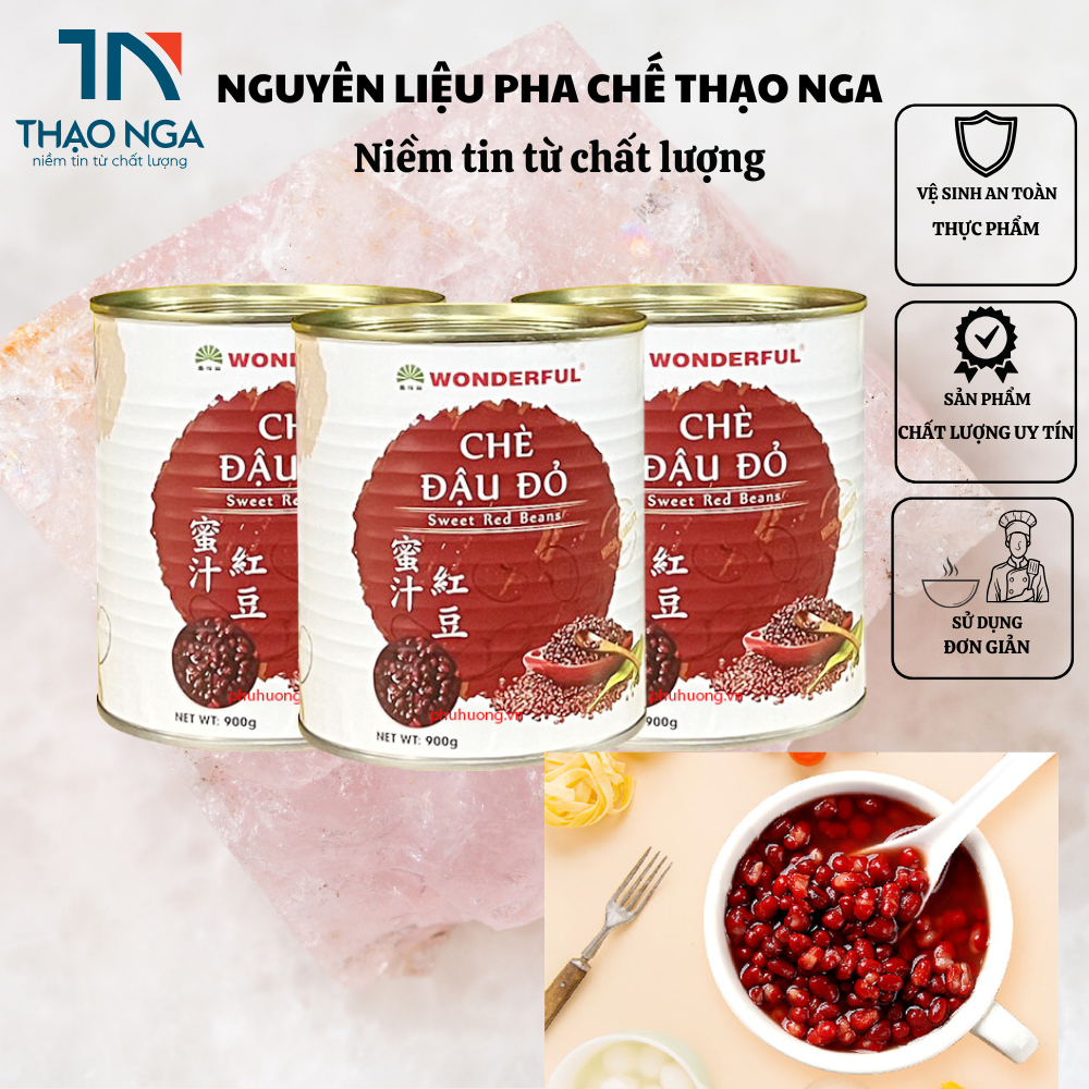 Chè Đậu Đỏ Wonderful Lon 900g