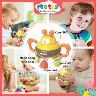 Khối bóng bận rộn cầm tay Ong Montessori Busy ball 6in1, phát triển kỹ năng, cảm xúc, gặm nưới cho bé