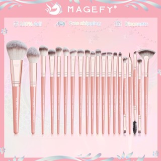 MAGEFY Bộ 20 cọ trang điểm chuyên nghiệp Phấn má hồng đường viền Phấn mắt Bộ cọ mỹ phẩm 5748