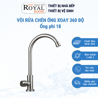  Vòi nước rửa chén R6476 thương hiệu ROYALROOM ống phi 18,vòi rửa xoay 360 độ chống bắn nước 