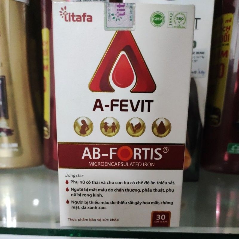 TPBVSK hỗ trợ bổ sung sắt và acid folic A Fevit - hộp 30 viên