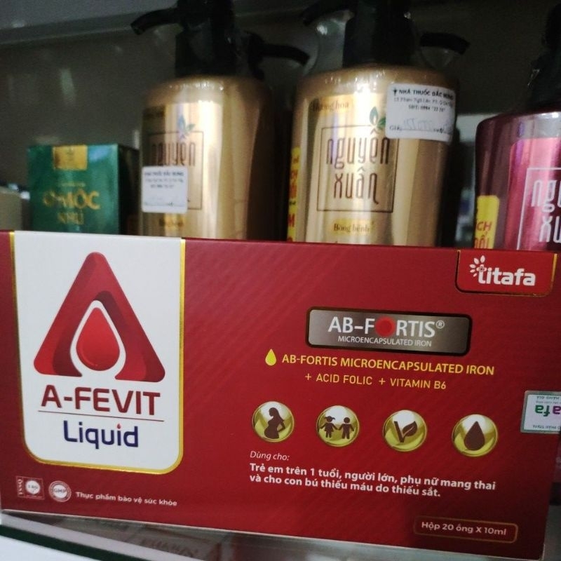 TPBVSK A Fevit liquid  hỗ trợ bổ sung vitamin và acid folic cho cơ thể - hộp 20 ống 10ml