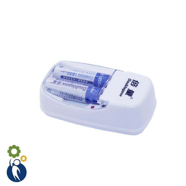 COMBO Bộ Sạc Pin AA DOUBLEPOW + 2 Pin Sạc AA 1200mAh