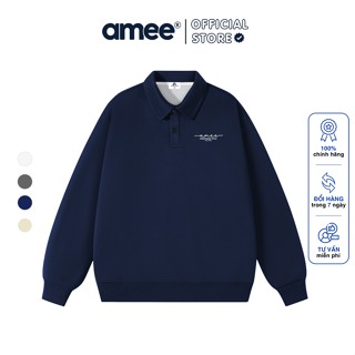 Áo Sweater Polo Local Brand Amee Studio Signature - Nỉ 2 Da 100% Cotton Unisex Nam Nữ