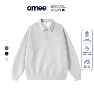 Áo Sweater Polo Local Brand Amee Studio Basic - Nỉ 2 Da 100% Cotton Unisex Nam Nữ