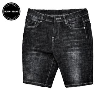 Quần SHORT jean nam HUBA-JEANS PHOM ÔM vừa wash xám wash bạc sáng rách Menswear Pants Denim