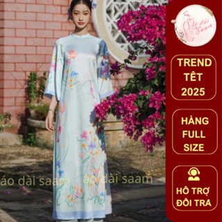 Áo dài nữ cách tân Xuân Chỉ áo dài saam cover 1:1 dáng suôngGiao Thừa  Xéo Xọ thiết kết bst tết 2024