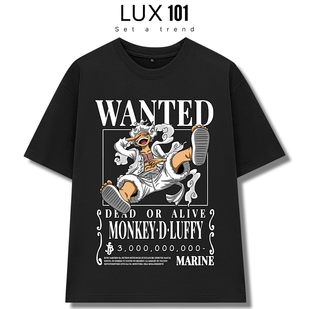 Áo Thun One Piece Monkey D Luffy DS03 Nam Nữ Streetwear Thời Trang Cotton Unisex Cổ Tròn Menswear