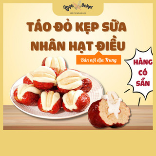  Kẹo Táo Đỏ Kẹp Sữa Lạc Đà Takla Mix Hạt Điều Ăn Siêu Ngon Hộp 300g-TBD 