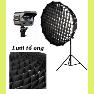 Đèn livestream chuyên nghiệp, đèn quay chụp sản phẩm, softbox tổ ong