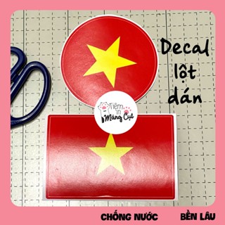 Tem Decal Dán Sticker Cờ Việt Nam Chống Nước