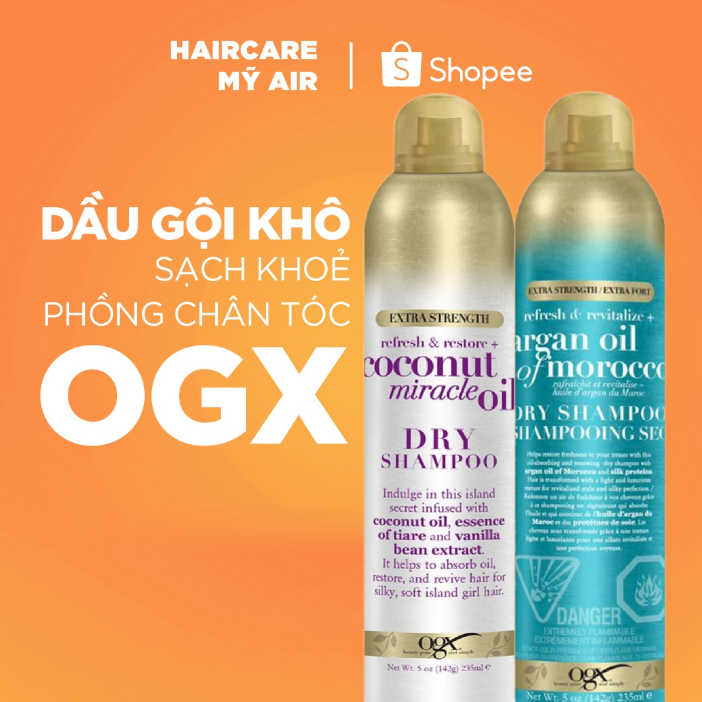 [HAIRCARE MỸ AIR] Dầu gội khô sạch khoẻ phồng chân tóc OGX (nhiều loại)