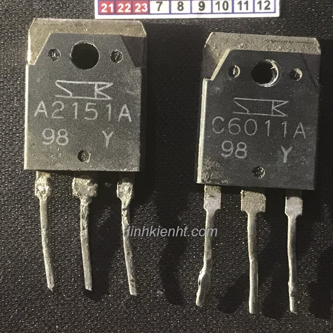 Cặp sò saken C6011A A2151A 2SC6011 2SA2151 tháo máy