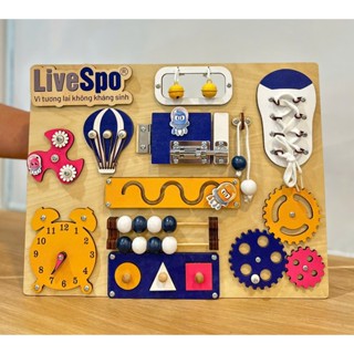 Đồ chơi thông minh Bảng Bận Rộn LiveSpo (Busy Board) bằng gỗ an toàn cho trẻ