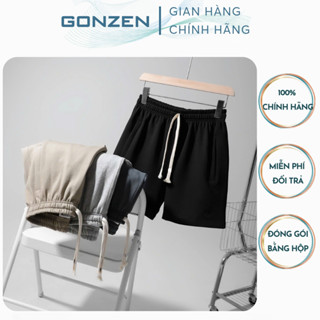  Quần Đùi Nam Thể Thao Basic Chất Vải Nỉ KKhô Thoáng Quần Short Nam Màu Đen Phong Cách Boy Phố Trẻ Trung_GONZEN QS88 