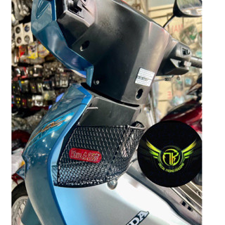 Rổ hông nhỏ xe WAVE A 2017-2024 sắt sơn đen đựng đồ tiện lợi