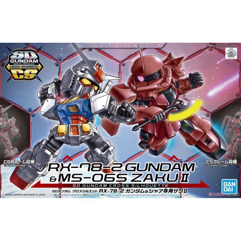 Mô Hình Lắp Ráp Gundam Bandai SDCS / SDCS RX-78-2 Gundam & MS-06S Zaku II