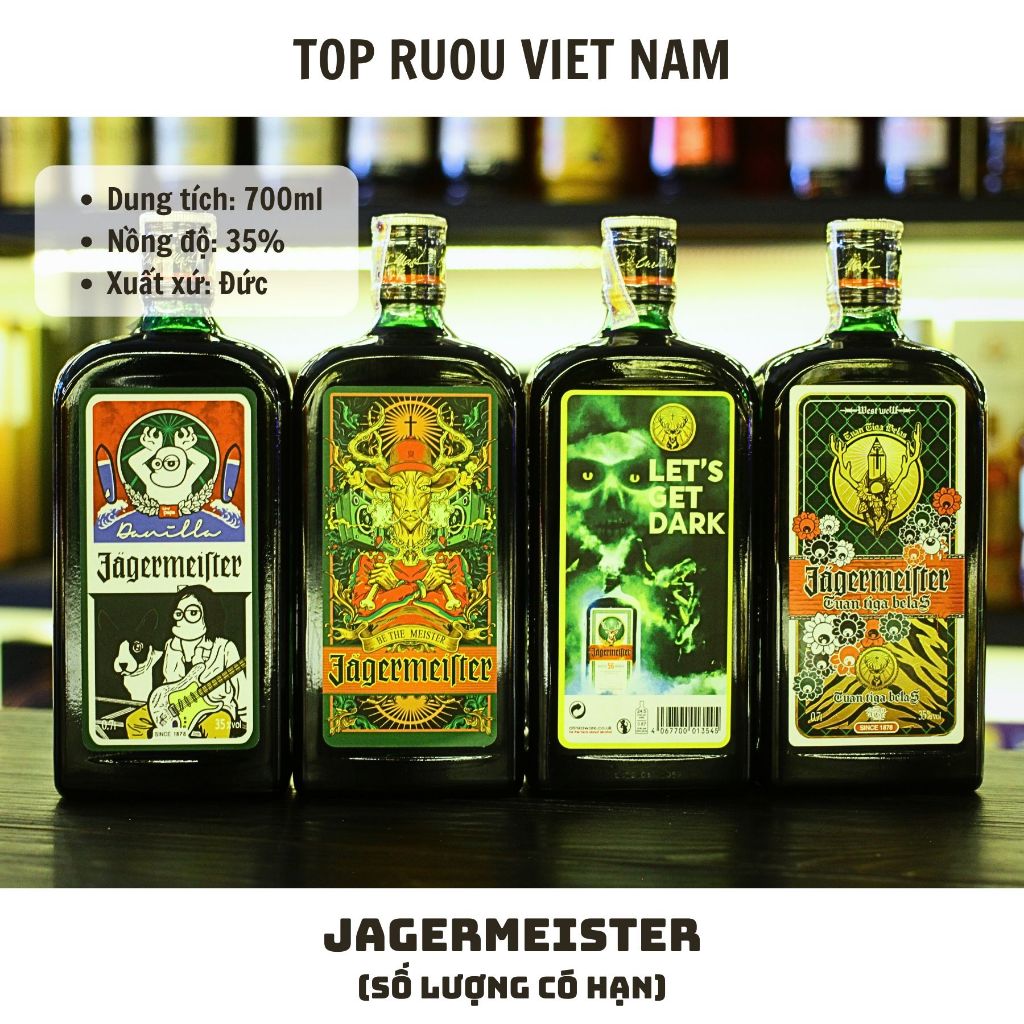 JAGERMEISTER PHIÊN BẢN ĐẶC BIỆT + ĐẦU HƯƠU INOX XỊN + HỘP GIẤY [Chính hãng]