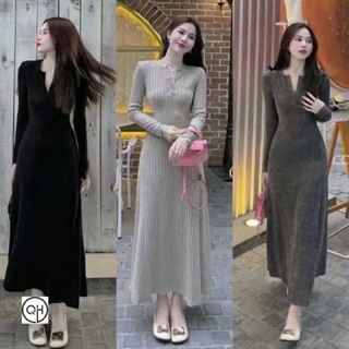 Váy len nữ body dáng xoè dài maxi mùa đông ulzzang hàn quốc yolo fashion