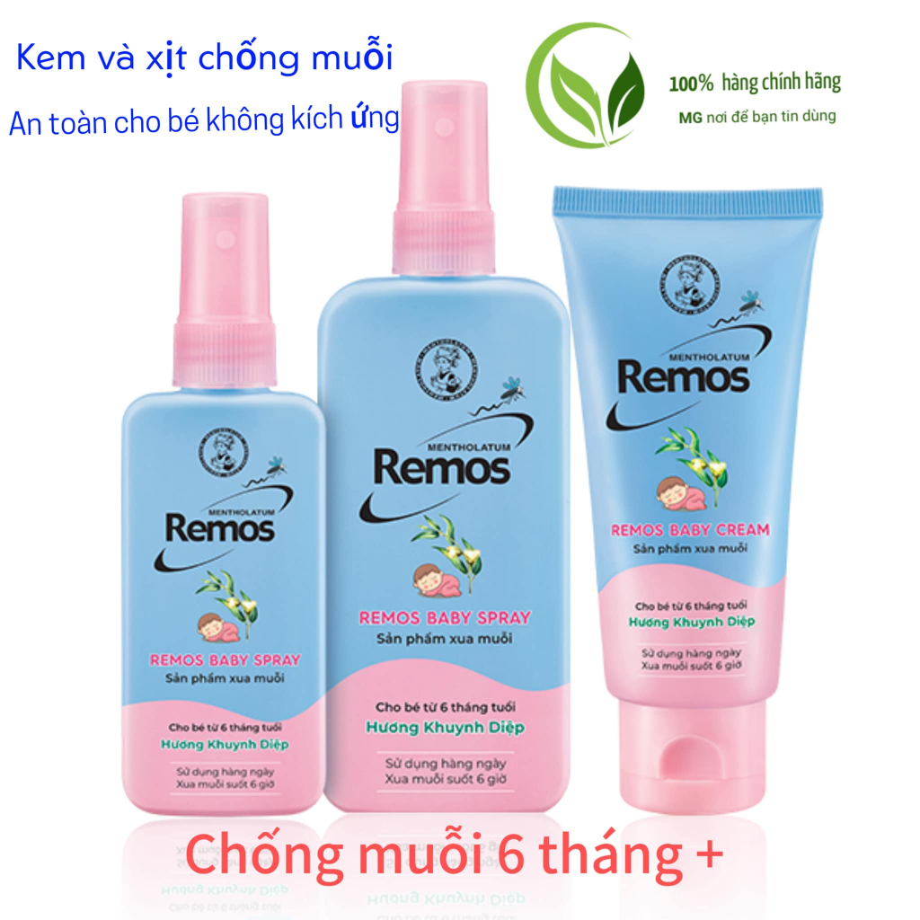 KEM VÀ XỊT Chống Muỗi Cho Bé REMOS BABY Hương lavender
