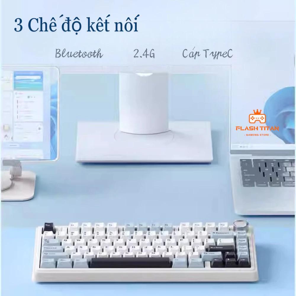 Bàn phím cơ không dây AULA F75 - Phiên bản mạch xuôi - 3 mode kết nối - Hotswap - Có núm xoay | BigBuy360 - bigbuy360.vn