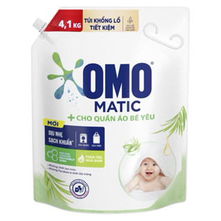 Túi Nước giặt OMO Matic Cửa trước Bé Yêu 4,1kg/túi