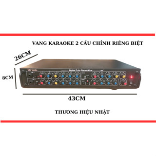  Vang karaoke Oriole thương hiệu Nhật 2 cầu míc chỉnh riêng biệt chống hú rít vang nhại hay -Mixer 