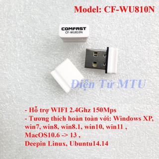 USB Thu WiFi Comfast CF-811AC có hỗ trợ 5Ghz ( macOS, Windows, Hackintosh )