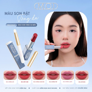 SON THỎI LÌ NEW ICONIC M.O.I HỒ NGỌC HÀ , SON LÌ MỀM MỊN . MUA 2 SON TẶNG 1 CỌ BY MOI