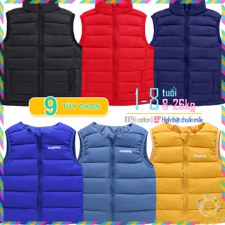 (Mới về) Áo gile cho bé trai bé gái áo phao gile trẻ em áo khoác phao cho bé size đại