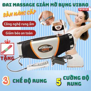 Đai massage rung nóng giảm mỡ bụng Vibro Shape, Máy matxa quấn nóng nịt bụng tập cơ an toàn cho nam nữ