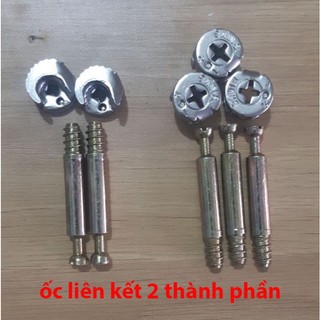 Combo 100 bộ ốc cam  2 thành phần ốc liên kết ván