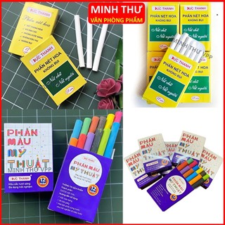 Phấn Viết Bảng Đức Thanh Không Bụi/Phấn Trắng/Phấn Màu Mỹ Thuật Viết Bảng Học Sinh - Minh Thư Vpp