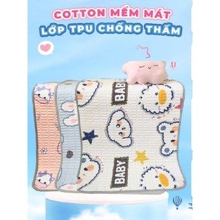 Lót chống thấm mẫu mới cho bé 50x70cm, miếng lót chống thấm dùng được 2 mặt cho bé