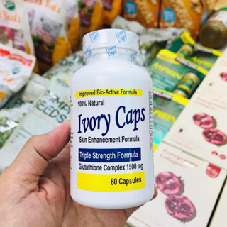  60 viên uống trắng Ivory Caps Glutathione Nature Skin Enhancement Formula Triple Strength Mỹ 
