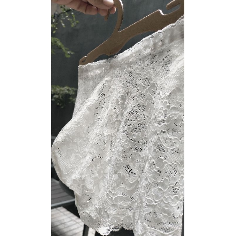 Quần lót boxer nam ren trắng Q156