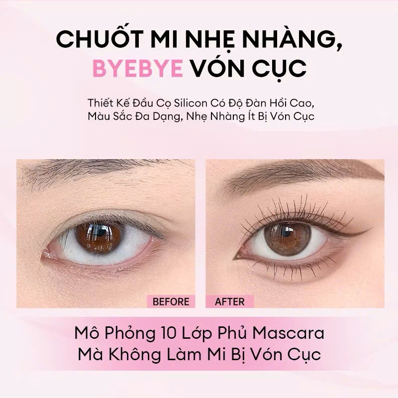 Chuốt mi mascara COLORKEY Giúp Mi Dài Và Tơi lâu trôi không lem không vón cục  | MT MAKEUP STORE | BigBuy360 - bigbuy360.vn