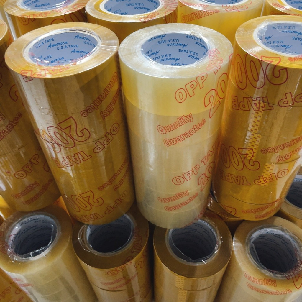 [Giá sỉ Xưởng] Băng keo 200, 300 yard (1.8kg, 2kg, 3kg) trong, vàng đục, băng keo giấy, băng keo cản