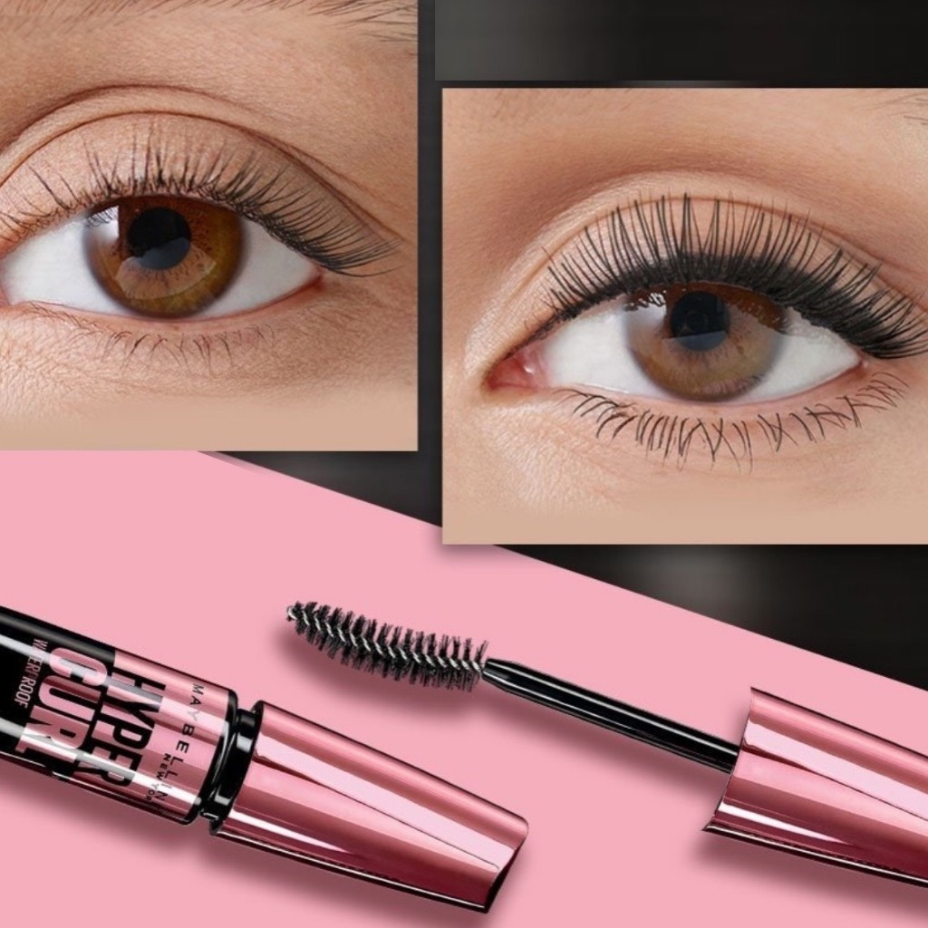 Mascara Maybelline Hyper Curl New York Waterproof Dài Mi và Cong Mi Đen 9.2ml Thái Lan