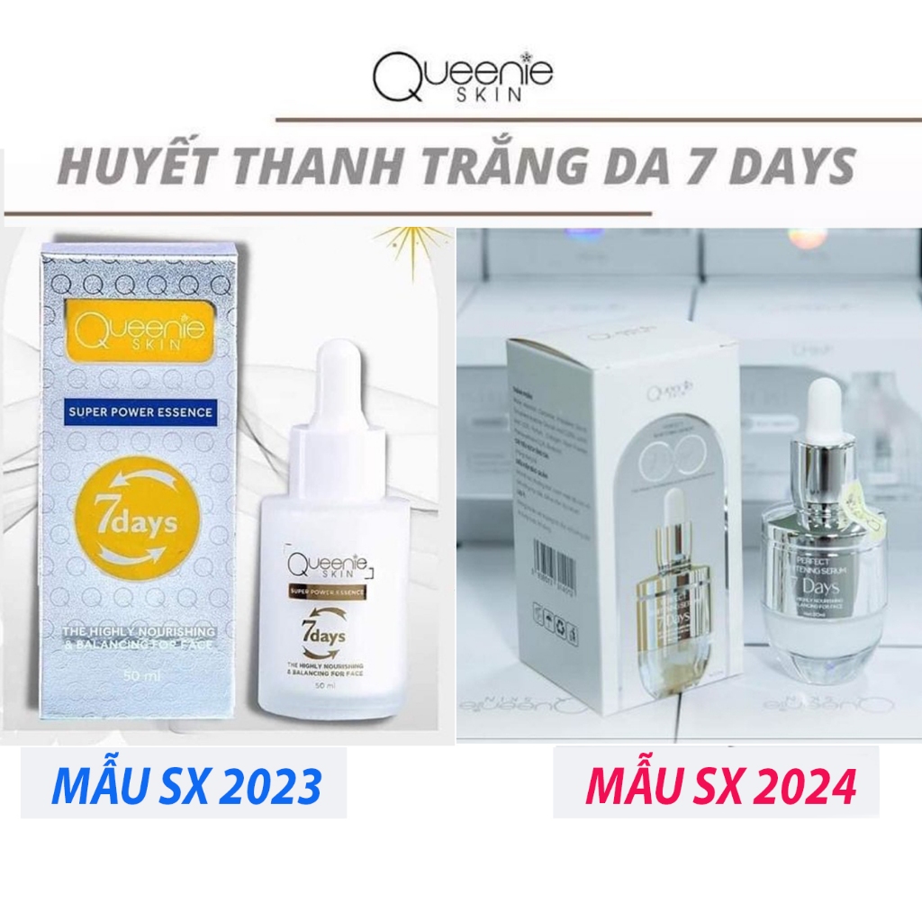 ((Chính Hãng)) Serum Huyết Thanh 7Day Queenie Skin - Sẵn 2 Mẫu
