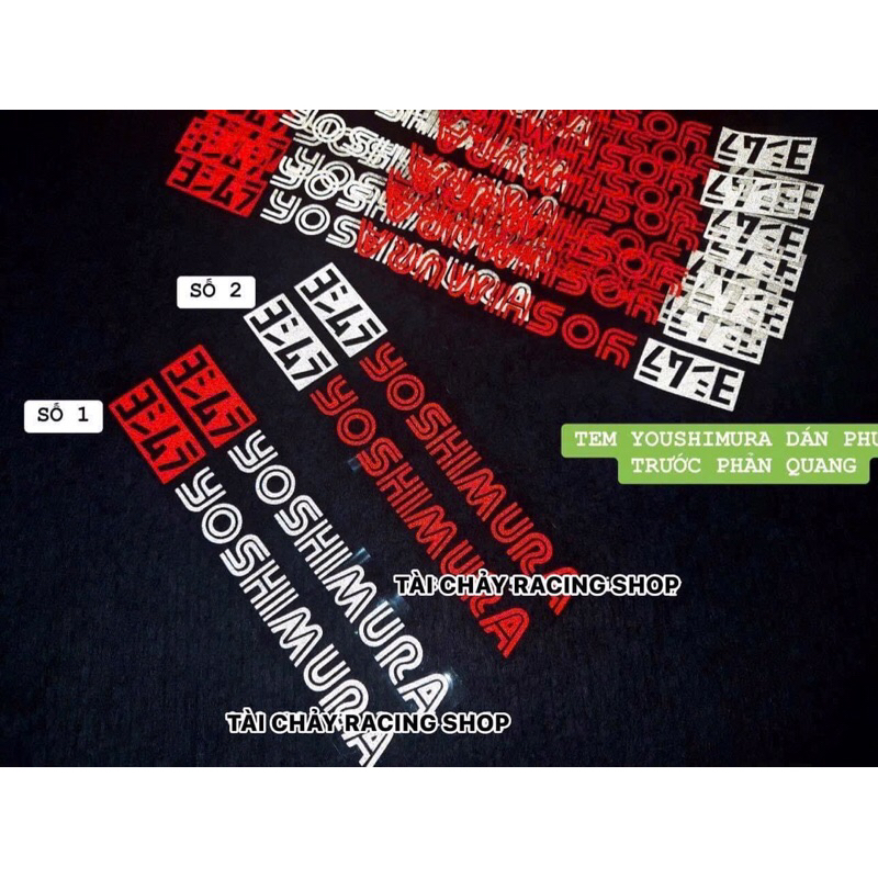 [ 1 CẶP ] TEM YOSHIMURA ( PHẢN QUANG ) DÁN PHUỘC TRƯỚC