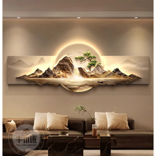 Tranh Tráng Gương Đèn Led Treo Tường Trang Trí Phòng Khách, Văn Phòng, Phòng Làm Việc....