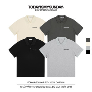 Áo polo nam BASIC TODAYISMYSUNDAY vải cá sấu Cotton interlock xịn, thanh lịch, sang trọng - BASIC LOGO TODAYISMYSUNDAY