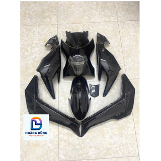 bộ nhựa bóng 8 món kèm đèn zinpat đen gắn xe điện xmen loại đẹp ( tặng ốc dàn áo khi mua kèm đèn )