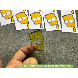 [ 1 MIẾNG] TEM SIMSON VÀNG SIÊU TRONG DÁN TRANG TRÍ XE